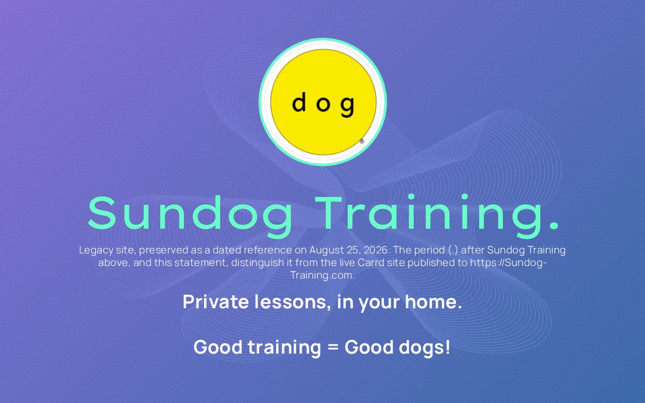Sundog Training