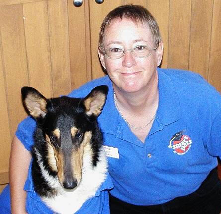 Laney with Jipsy Boo, Smooth-coated Collie